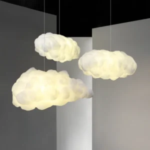 Designer Multiple Styles Simulation Cloud Pendant Light Living Restaurant Kids Room Silk Cotton Home Decor Atmosphere Lamps LED