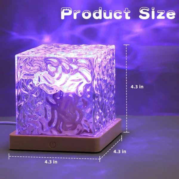 Water Ripples Lights Lamp Ocean Water Projector Light Luminorthe lumena Lights Bedroom Decor 16 Colors Rotating Flame Nightlight - Image 3